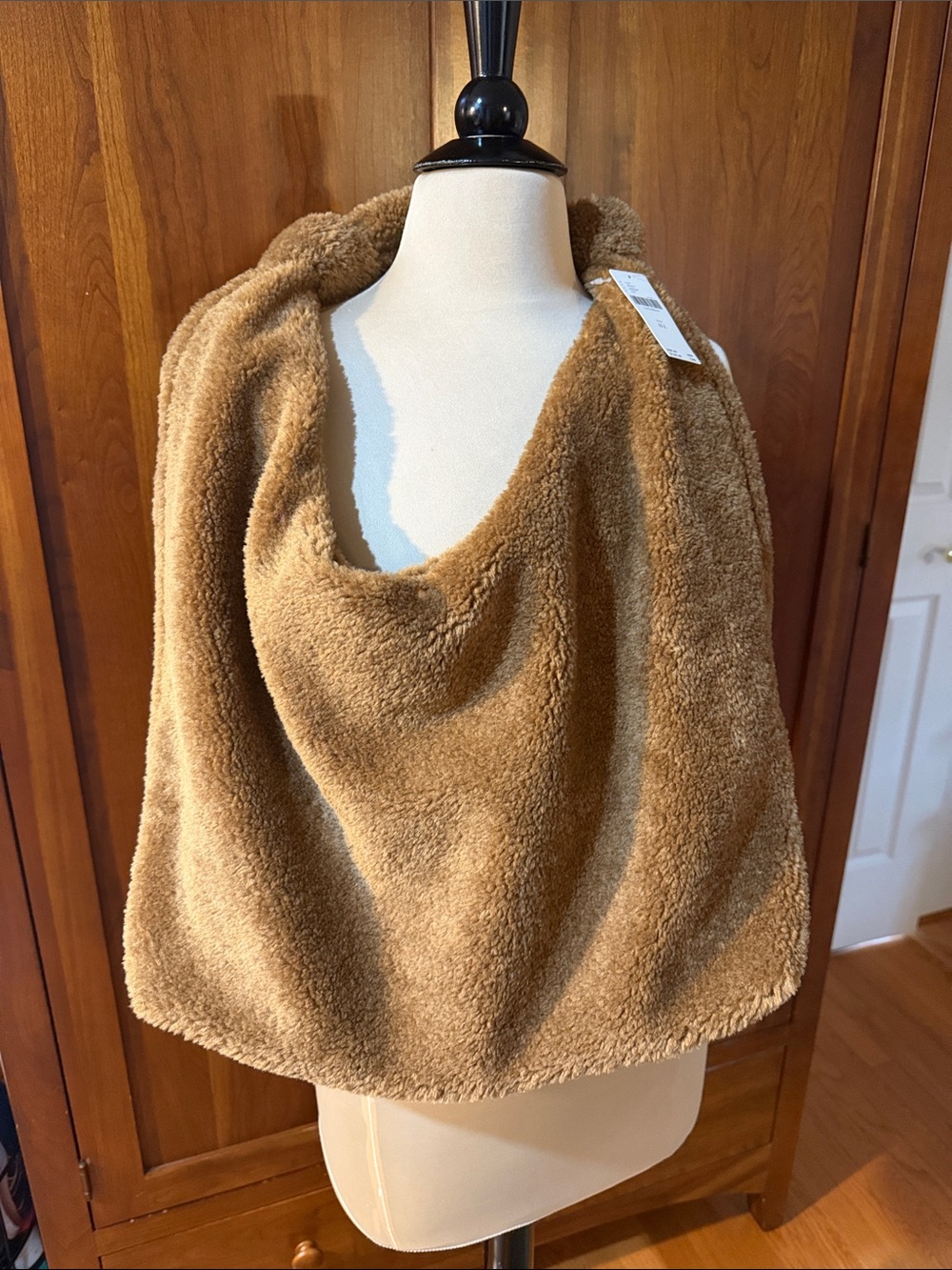 Anthropologie Love Knot Slouchy Sherpa Shoulder Bag
